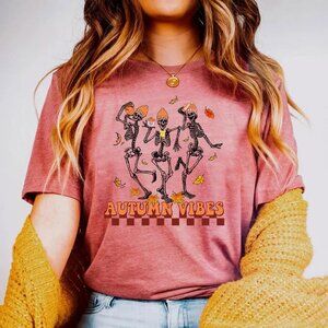 Skeleton Shirt, Dancing Skeletons Tee, Spooky Season Shirt, Halloween Party ...